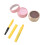 (Pink and Brown) 2Pcs Eyebrow Mapping Paste Washable White Black 20g 5
