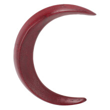 (Brownish Red) Mond-Haarspange aus Holz geschnitzt, Größe S, Schwarz