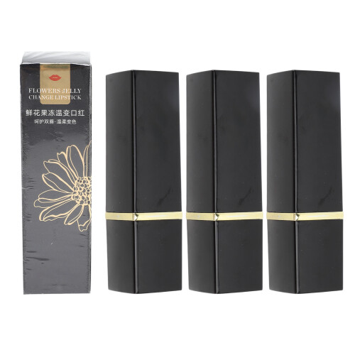 3pcs Color Changing Moisturizing Lipstick Long Lasting Blue Red Gold