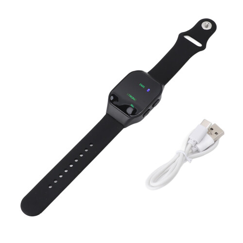 (Black) Sleep Aid Watch Anti Anxiety Microcurrent 3 Modes Portable