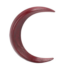 (Brownish Red) Holz-Mond-Haargabel L Schwarz Dekorativ