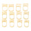 12pcs Oval Finger Splints 6 Sizes Support 2