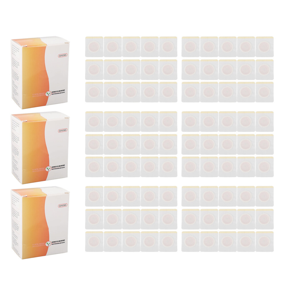 90 Pcs Herbal Navel Patch Body Shaping Abdomen Belly Pads Metabolism