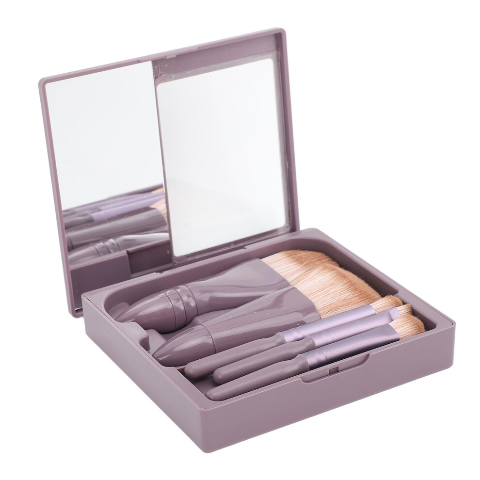Purple/Green () 5Pcs Makeup Brush Set Portable Soft Bristles