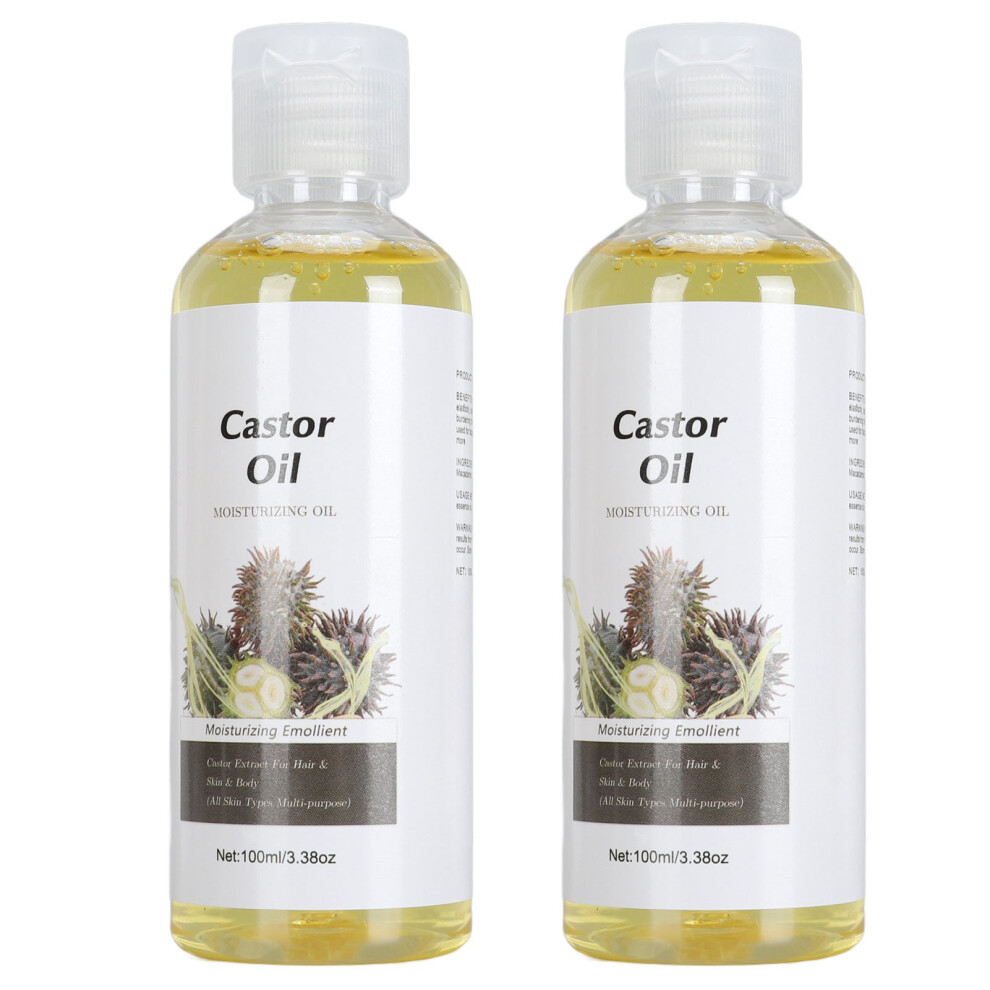 6 in 1 Castor Oil 2pcs 100ml Moisturizing Hair Skin Repair Oil