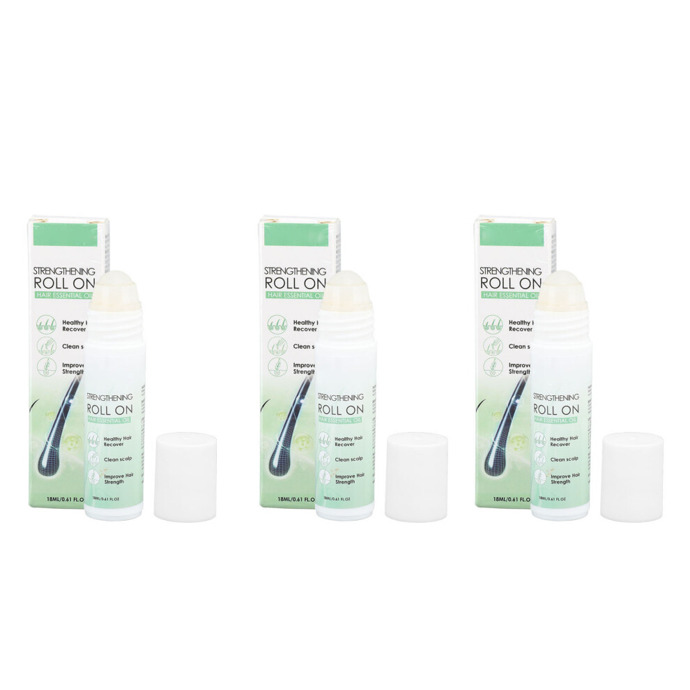 3PCS Roll On Hair Care Scalp Massage Moisturizing Roller 18ml