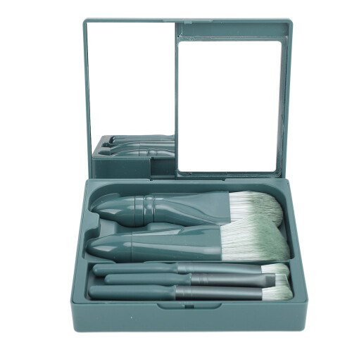 (Green) 5Pcs Makeup Brush Set Portable Soft Bristles Green 1