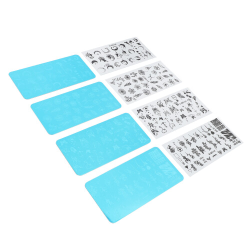 Nail Art Printed Steel Plate Stamp Template Kit 2