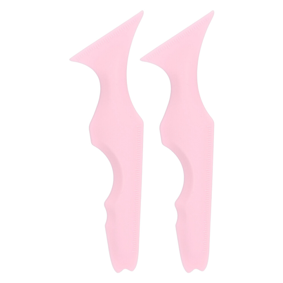 Pink (Pink) 2Pcs Eyeliner Stencils Reusable Waterproof Silicone For Makeup
