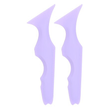 (Purple) 2x Wiederverwendbare wasserfeste Eyeliner-Schablonen Silikon