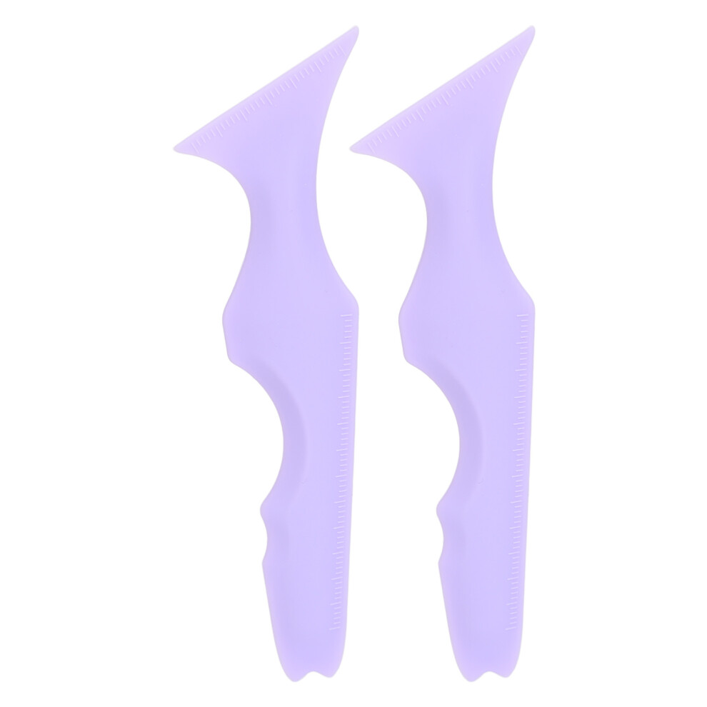 Pink,Purple (Purple) 2Pcs Eyeliner Stencils Reusable Waterproof Silicone For Makeup Pink