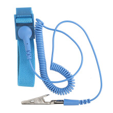 (Blue) Braccialetto Polso Antistatico Regolabile ESD Blu