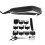 Low Noise Electric Hair Clipper w/10 Combs 2