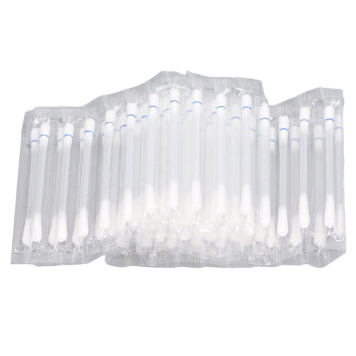 100pz Bastoncini Cotone Salino Doppia Punta Per Piercing 2