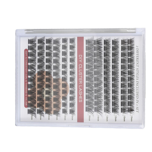 (C with D (144 Cluster )) Cluster-Lashes-10-16mm-Mixed-Volumen-144 2