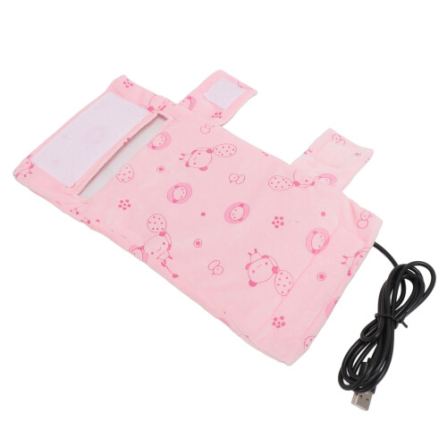 (Pink) USB Baby Bottle Warmer Portable Insulation Sleeve Blue 1