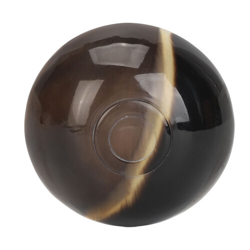 Ox Horn Small Bowl Yellow Round Fine Workmanship Sleek Surface Guasha 1