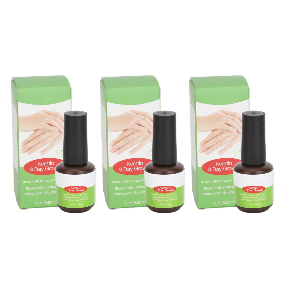 3pcs Nail Care Solution Grey Thickening 15ml