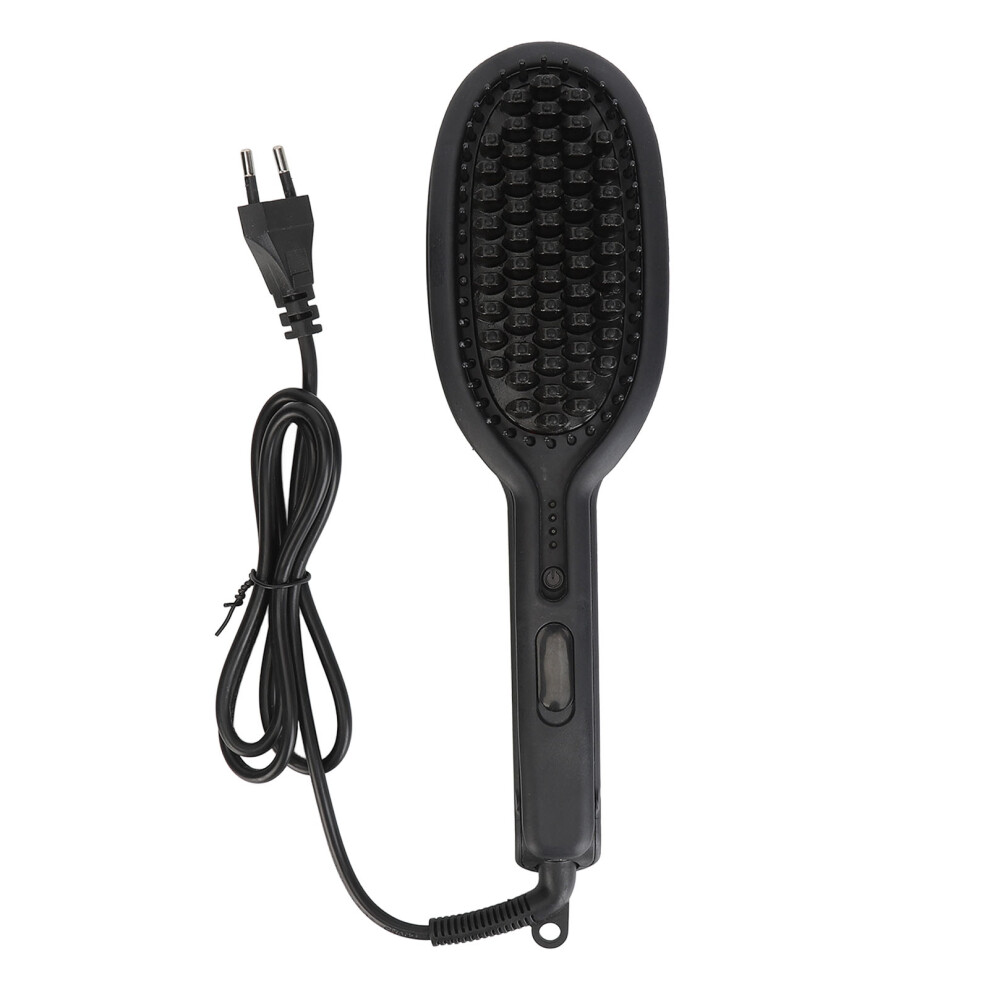 (EU Plug 220â240V) Straightening Curling Iron Brush Negative Ion Heated 220-240V