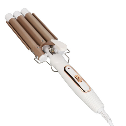 (EU Plug) 3 Barrel Curling Iron Gold Large Adjustable Temp 2