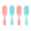 4pcs Long Handle Shampoo Brush Ergonomic Scalp Massaging Pink Blue 1