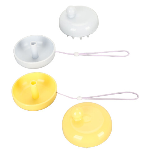 2x Silicone Shampoo Borstel Draagbaar 2
