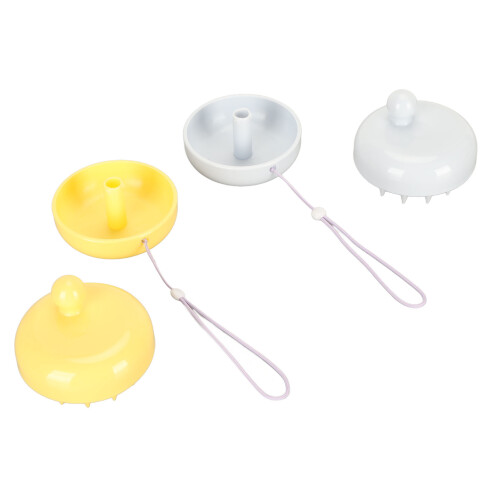 2x Silicone Shampoo Borstel Draagbaar 1