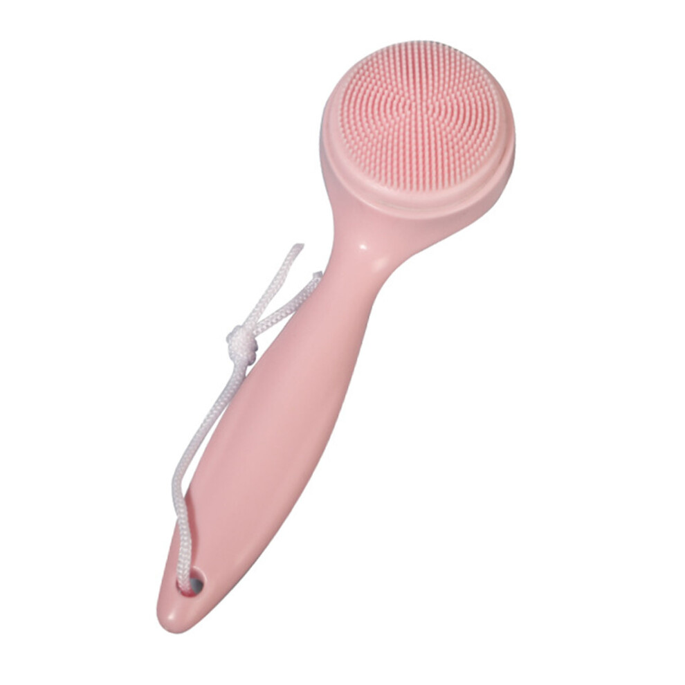 Manual Facial Cleansing Brush Long Handle Silicone Scrubber