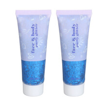(01 Peacock Blue) Sequenz-Gel sicher für Gesicht & Körper 2 Stk Pfauenblau