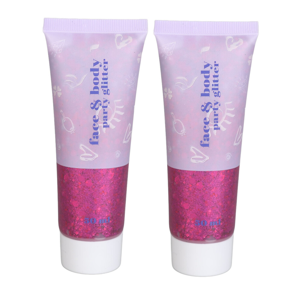 (04 Rose Red) 2pcs Body Glitter Gel Sparkling Face Glitter 50ml 09 Blue