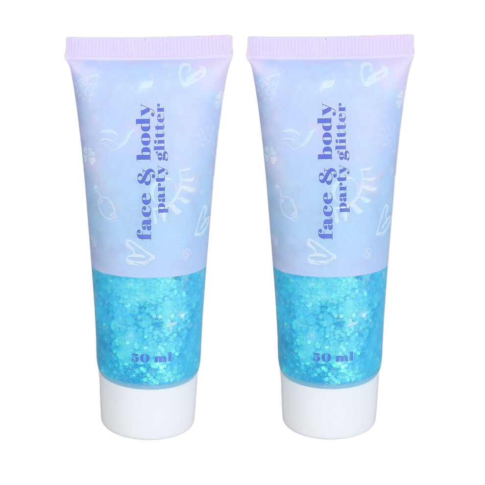 (09 Blue) 2pcs Body Glitter Gel Sparkling Face Glitter 50ml 09 Blue