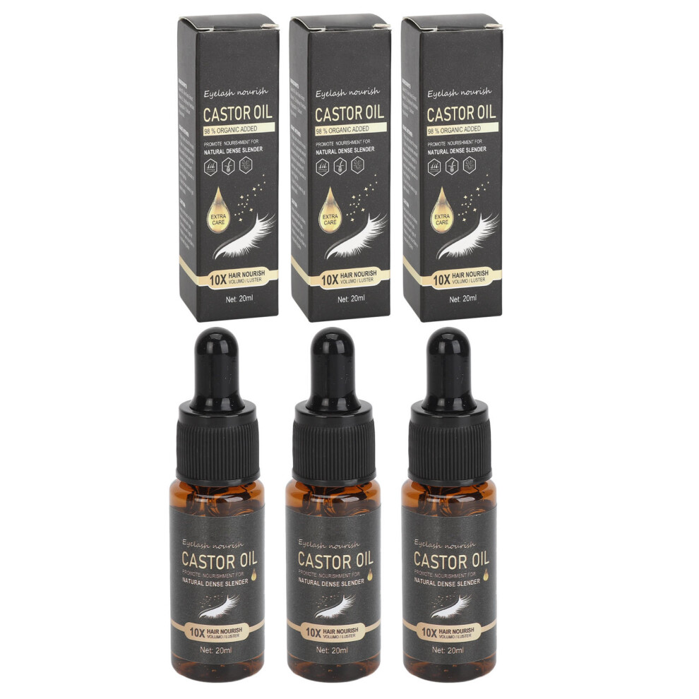 3Pcs Eyelash Growth Serum 20ml Vitamin E Plant Extracts for Women