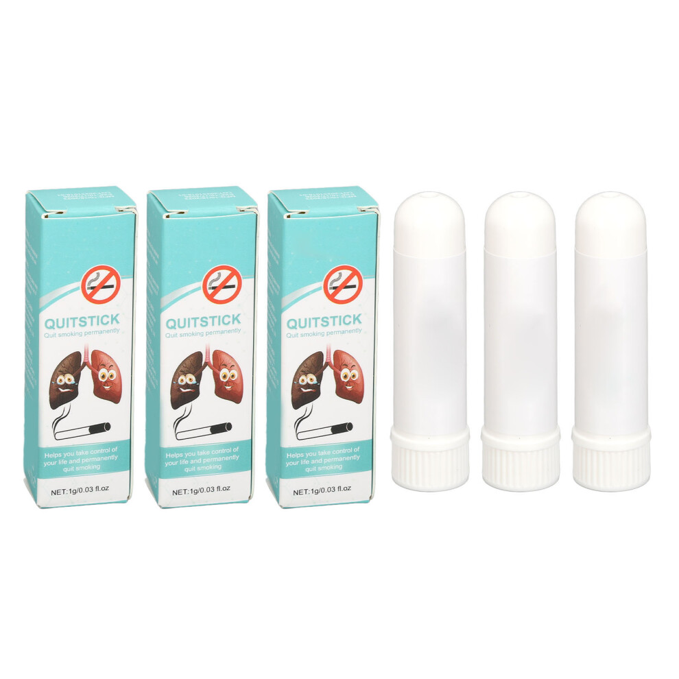 3pcs Breathe Free Quick Stick 0.04 Oz Smoking Relief Inhaler
