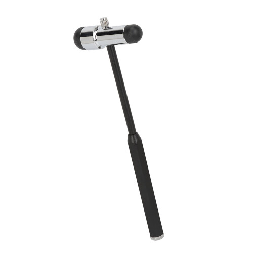 (Black) Neurological Reflex Hammer Aluminum Alloy Testing Comfortable Grip Red 1