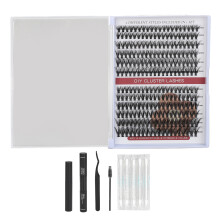 (Bent Head Clip) 240 Cluster Wimpern 30D/40D 10-16mm weich dicht DIY Verlängerung