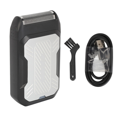 2 in 1 Electronic Foil Beard Trimmer USB Rechargeable Removable Head