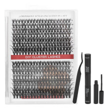 (30D+40D 16 Rows 320 Clusters) Wimpernverlängerung 30D+40D 16 Reihen 320 Cluster