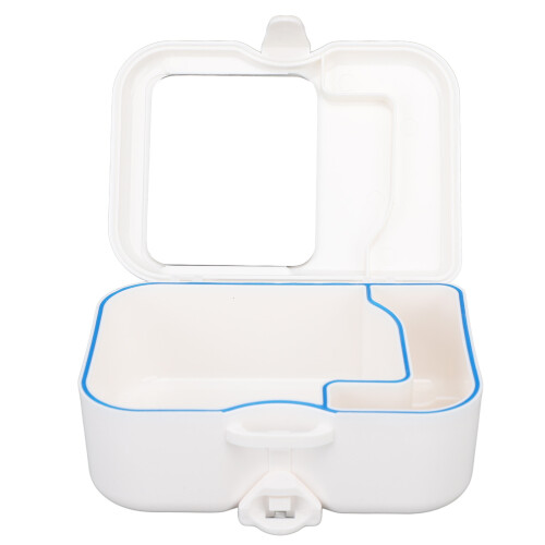 Denture Storage Box with Mirror & Deep Clean Brush 2