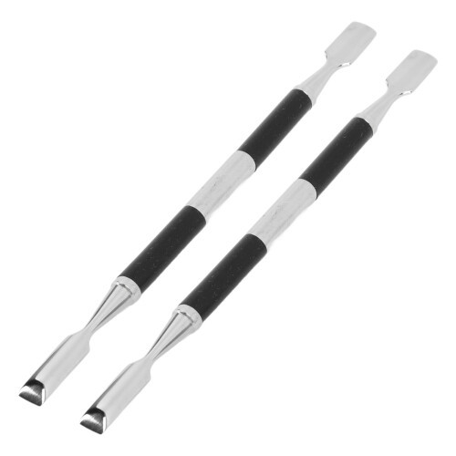 2x Edelstahl Nageldrücker Maniküre Pediküre 2