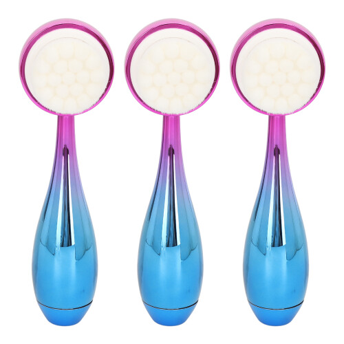 3x Handheld Gesichtsreinigungsbürste Doppelseitig