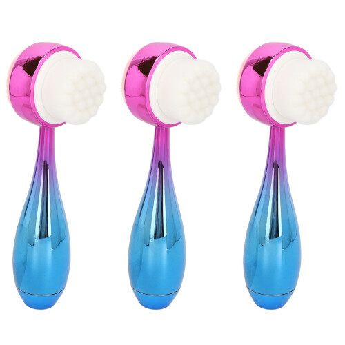 3x Handheld Gesichtsreinigungsbürste Doppelseitig 1