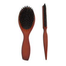 2x Heren Paddle Haarborstel Set Houten Handvat Kam