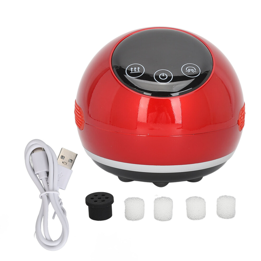 (Red) Electric Cupping Machine 5 Heating 5 Suction Negative Pressure Vacuum