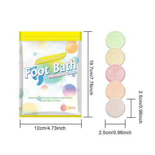XIMONTH 10pcs Foot Bath Tablets Exfoliating