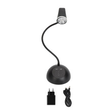 (EU Plug) 18W Gooseneck nagellamp 3 LED's Oplaadbaar UV Gel