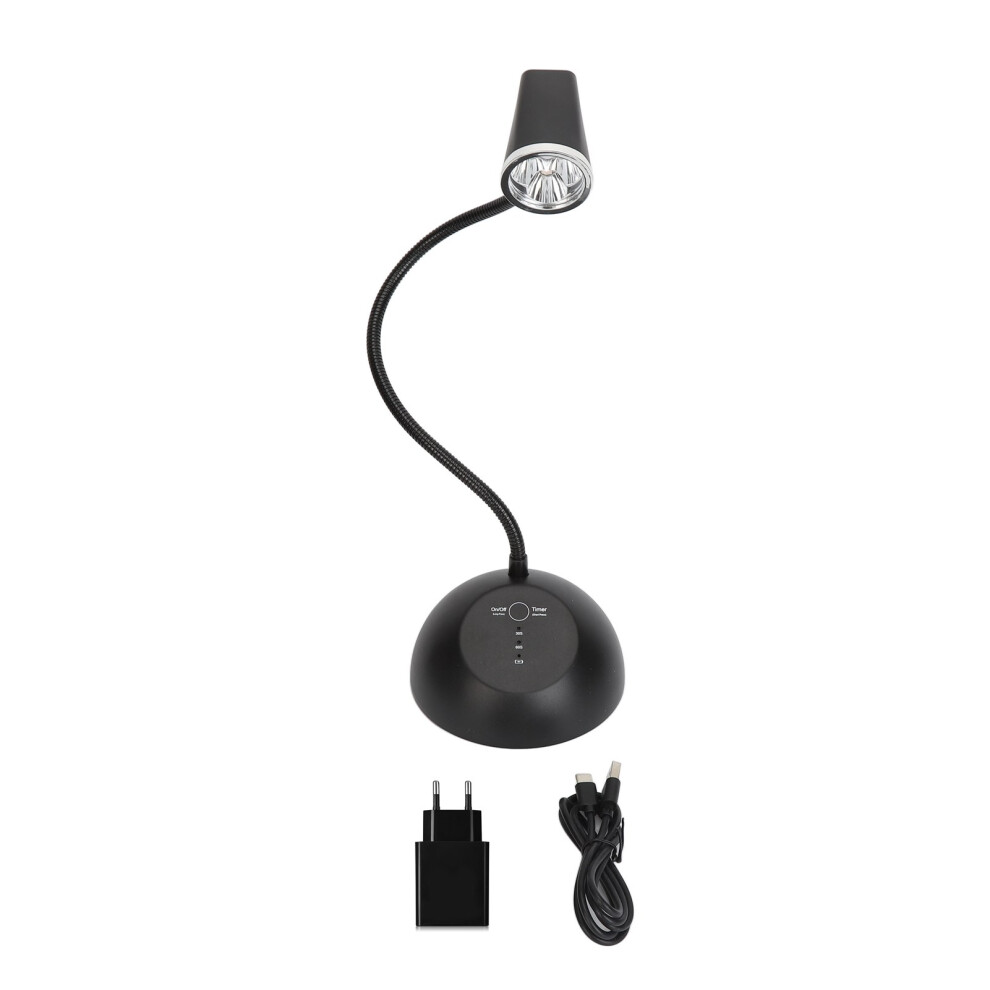 Light (Eu Plug) 18W Gooseneck Nail Lamp 3 Chips Rechargeable Uv Gel Eu Plug
