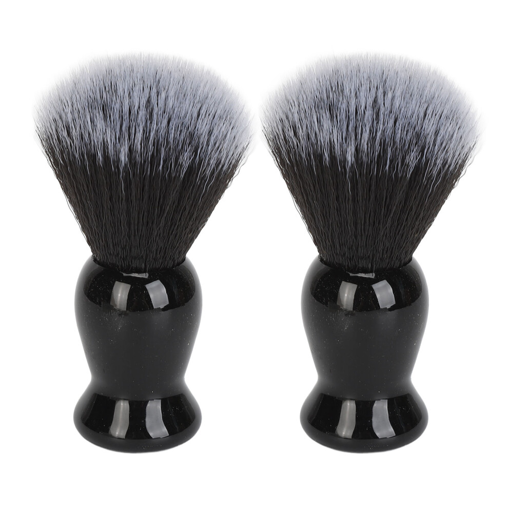 2pcs Barber Lathering Brush Soft Ergonomic Handle Beard Foaming Brush