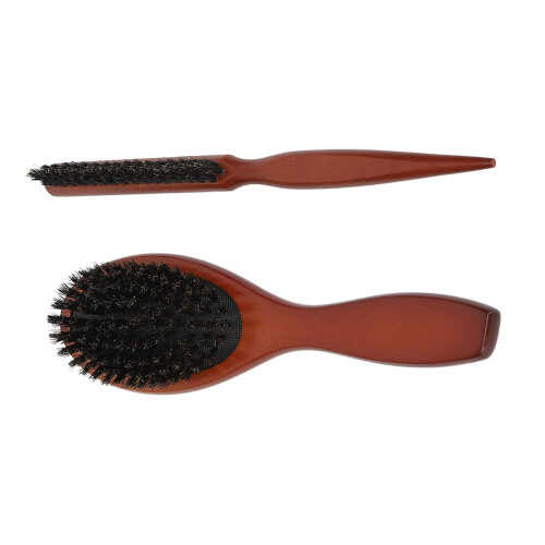 2x Heren Paddle Haarborstel Set Houten Handvat Kam 1