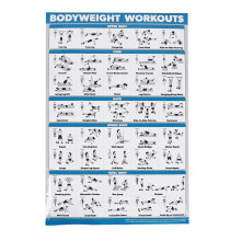 60x90cm Bodyweight Workout Chart Home Gym