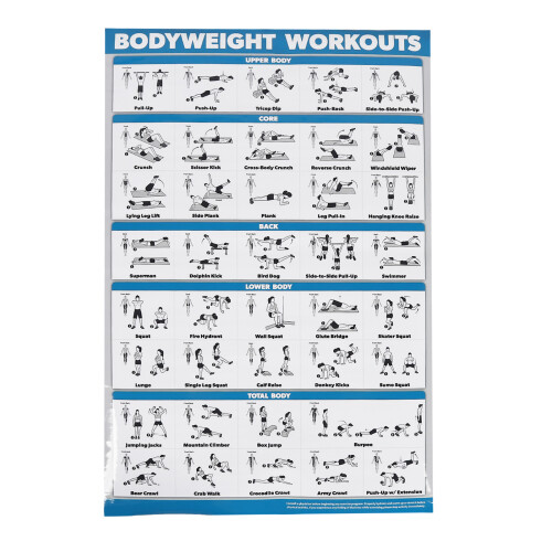 60x90cm Körpergewichts-Übungsplan Home Gym